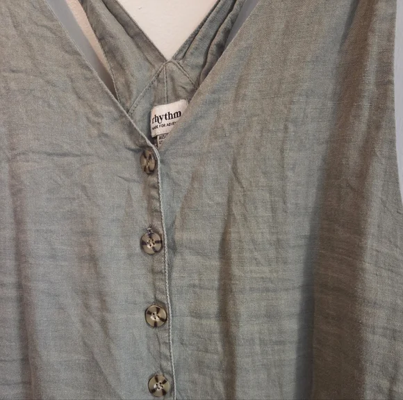 Rhythm Linen Lolita Jumpsuit Size 4 - Picture 3 of 6